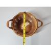 Image 4 : Longaberger "Autumn Tour" Round Button Basket with Leather Handles and Liner - Excellent Condition 