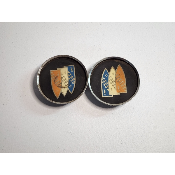 2 Vintage Buick Wheel Center Cap Emblem Badge Decal Hubcap Insert