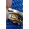 Image 6 : (2) 10K Gold Rings With Etched Art & White/Pink Stones - One Has Cut For Sizing - Total Weight: 3.5g