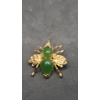 Image 2 : Joan Rivers Classic Quartz Bee Watch Brooch Pin & Jade Gold Tone Bee Brooch/Pendant