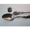 Image 3 : Two Vintage Sterling Silver Spoons & Fraternity Sheild Charm - Total Weight: 53.9g
