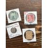 Image 1 : Nazi Germany WWII Coins & Stamps - 1939 Nazi Swastika 2 PF Coin WWII Germany - German Stamps (3) 