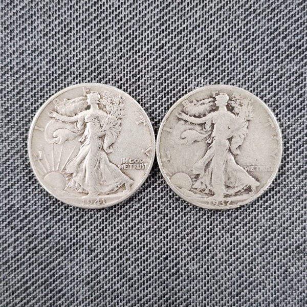 $1.00 Face Value in 90% Silver United States Walking Liberty Half Dollars