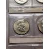 Image 4 : x8 Assorted Years 90% Silver Franklin Half Dollars In Nice Plastic Sleeves FV: $4.00