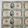 Image 2 : Ten United States Red Seal $5 Notes - Face Value $50.00