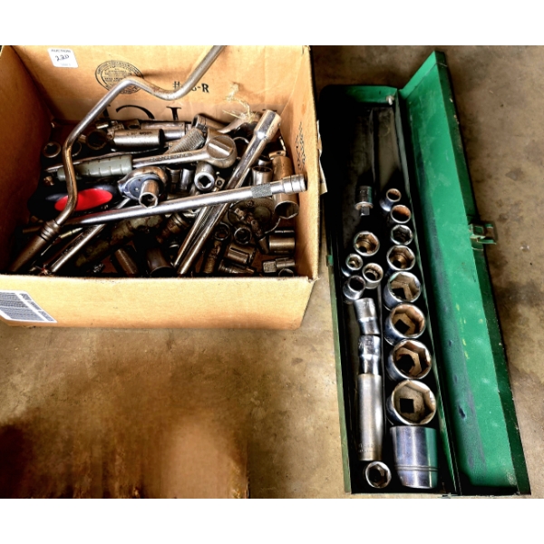 Large Assortment of Sockets and Handles - incl Huge Sockets