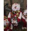 Image 2 : Collection Of Adorable, Adjustable Height Fabric Snowmen & Santas