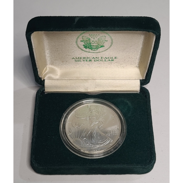 United States 1994 One Troy Ounce .999 Fine SIlver American Eagle 