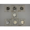 Image 1 : Lot of 7- 90% Silver Assorted Year Washington Quarters, $1.75 FV