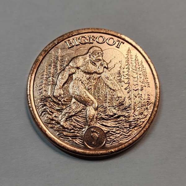 Tales of Old: Bigfoot 1 Ounce .999 Fine Copper Round - Mint Condition