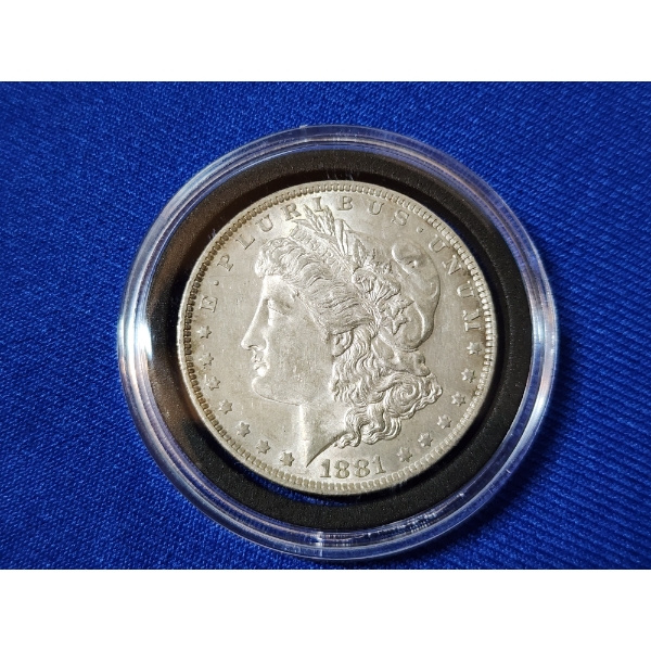 1881-O 90% Silver Morgan Dollar in Coin Capsule