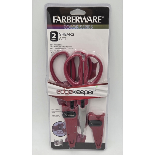 Brand New Farberware Stainless Steel Sheer Set With Self Sharpening Sleeve!