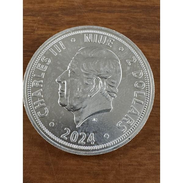 2024 King Charles Lion .999 Fine Silver Troy Oz Coin - Mint