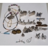 Image 1 : Lot Of Assorted Silver-tone Cuff Links, Tie Clips, & More