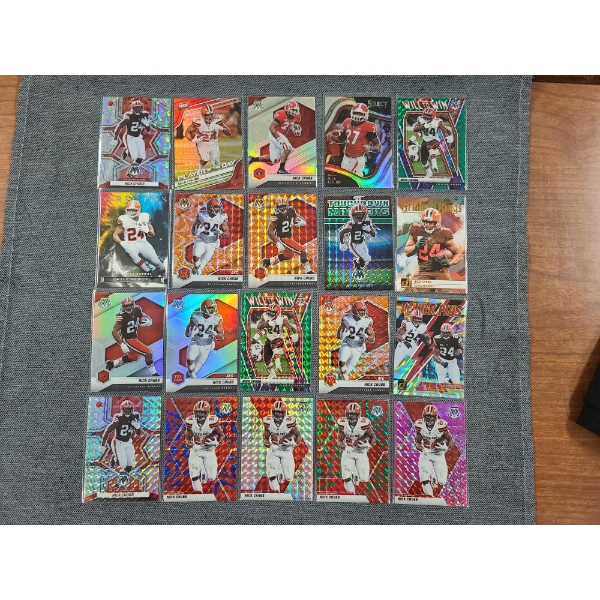 20 Assorted Parallel Nick Chub Panini Football Trading Cards - Asstd Colors & Teams!