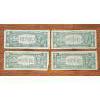 Image 2 : Four $1 United States 1957 Silver Certificate Notes In Various Conditions INCLUDING STAR NOTE~ $4 FV