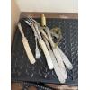 Image 2 : Silver-Plated Silverware Lot - 1.4 lbs. - Knives - Fork 