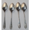 Image 2 : (4) Queen's Lace Sterling Silver Spoons By International Silver - Weight: 122.6g