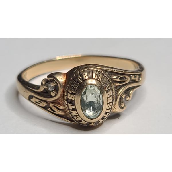 10K Yellow Gold Jostens Kent State University BS 94 - Size 9 - Weight: 3.8g
