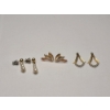 Image 1 : Collection Of 14K Gold Earrings Featuring Some Diamonds - Total Weight: 3.7g