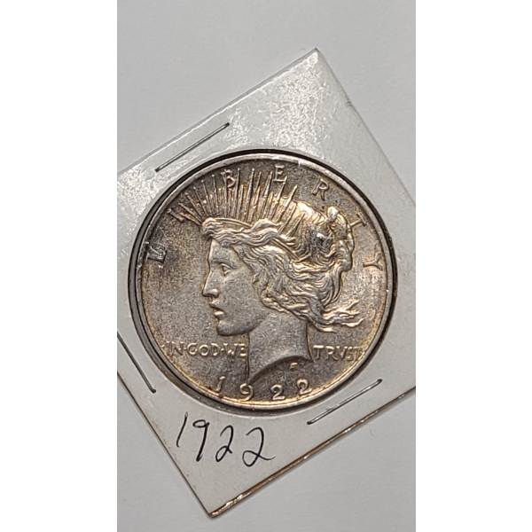1922-D 90% Silver Peace Dollar 