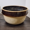Image 8 : Two Vintage Unmarked Stoneware Mixing or Dough Bowls ~ 10 & 11 Inches Wide!