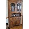 Image 2 : Pickup In Canton - Superb Solid Hardwood corner Hutch / Curio Cabinet - 70" x 40"  Exc