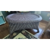 Image 2 : Louisville Home Pickup - Fantastic Wicker Ensemble Offered This Auction 1st Of Three - CHAIR & TABLE