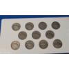 Image 4 : United States Wartime Silver Nickels 1942-P-1945-S In Monticello Pollard Display - Face Value: $0.55