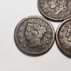 Image 3 : Three United States Large Cents: 1847, 1854 Braided Hair & 1836 Matron Head 