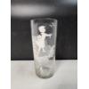 Image 1 : Vintage Mary Gregory Hand-Painted Enamel Clear Glass With Gold Rim