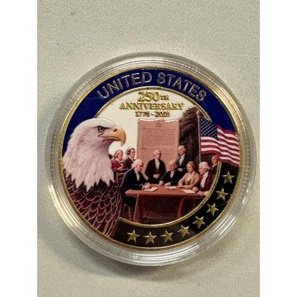 Limited Edition United States 250th Anniversary Commemorative Coin - Mint Condition In Capsule