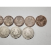Image 7 : x10 Assorted Years U.S. Coins Including Barber "V" Nickels and Wheat Pennies 