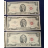 Image 3 : Lot of Six Nice Two Dollar Red Seal Notes - (1) 1963 & (5) 1953