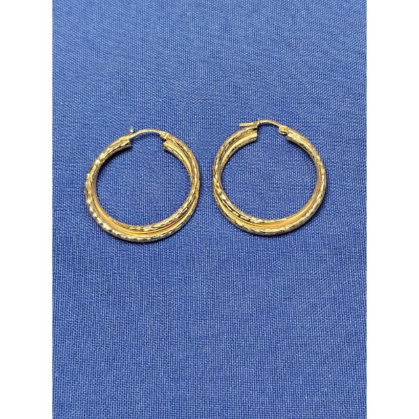 14k Gold Hoop Earring Set (4.3g)