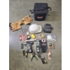 Image 1 : Makita Cordless Drill, Stud Finder, Chalk Line, Level, Tool Belt & Bags, Tape, Glue & Much More All 