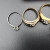 Image 2 : Five Costume Rings, Gold/Silver Tone - Various Sizes