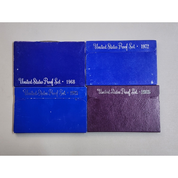 (4) U.S. Proof Sets: 1968, 1972, 1983, 1985
