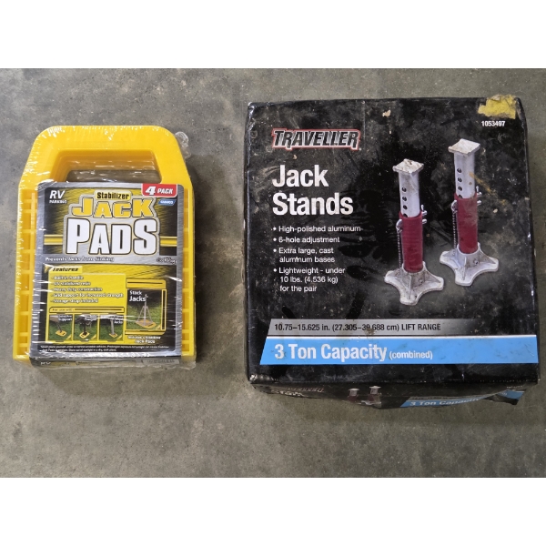 New! 3 Ton Jack Stands And Jack Pads 