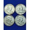 Image 2 : x10 Assorted Years 90% Silver Franklin Half Dollars FV: $5.00