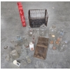 Image 1 : Unique Vintage Group Including Slicer Board, Kitchen Scale, Wire Crate, Glass Bottle Collection & Mo