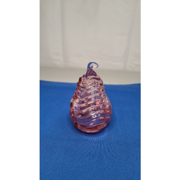 Fenton Pink Pear Glass Trinket Box 