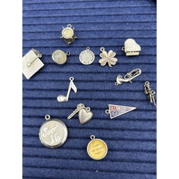 Gorgeous Sterling Silver Charms for Bracelet or Necklace - Sweet 16 - Glenwood High School 