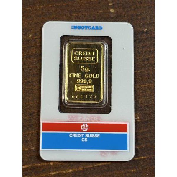 5 g Fine Gold - Swiss 999.9 Fine Gold - Credit Suisse 