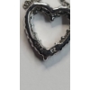 Image 5 : Sterling Silver Heart Pendant With White Cubic Zirconia On 18" Chain - Weight: 2.3g