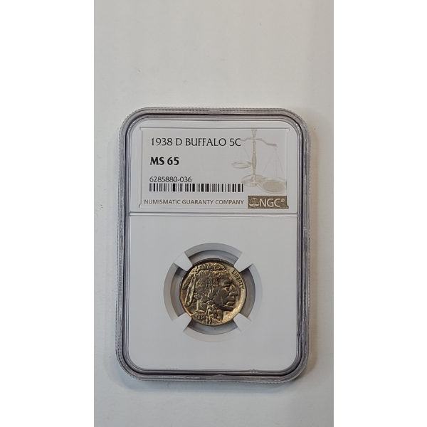 NGC 1938-D MS 65 U.S Buffalo Nickel