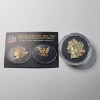 Image 1 : American Morgan Silver Dollar Tribute 250th Anniversary Black Ruthenium & 24K Gold Sculptural Coin