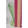 Image 5 : (3) Jeannette Glass Company Green Uranium Glass Cherry Blossom Footed Juice Tumblers
