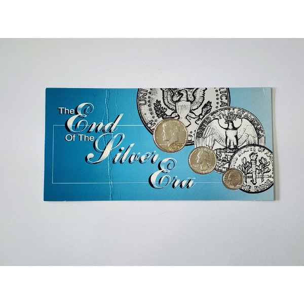 "The End of the Silver Era" Coin Collection - Includes 90% 1964 Silver Half Dollar, Quarter, & Dime