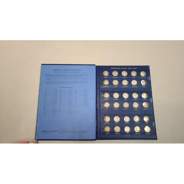 Whitman 1946 - Roosevelt Dime Coin Collection Book With Face Value Of: $5.90